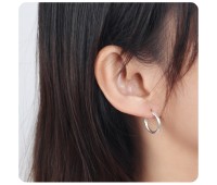 2.0mm Silver Hoop Earring CR-12